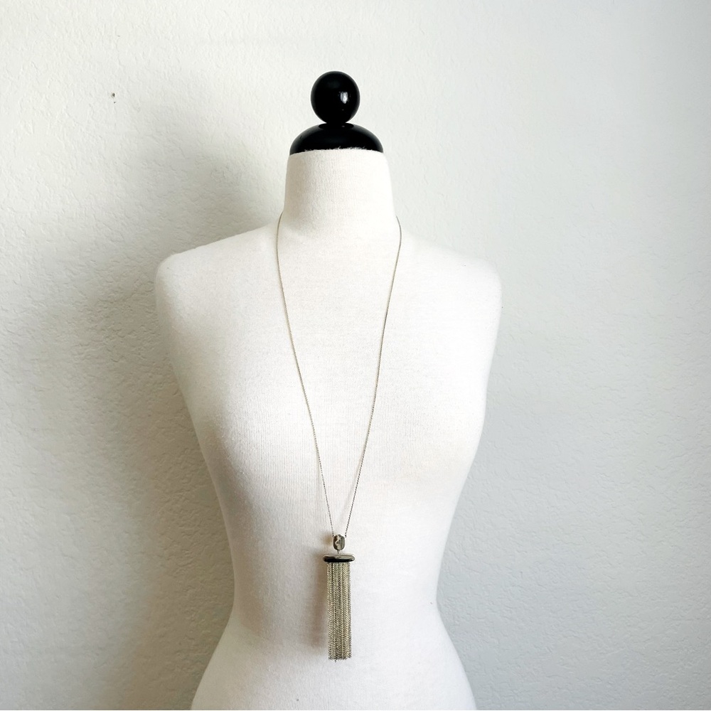 LOFT Elegant Faux Gold Tassel Necklace